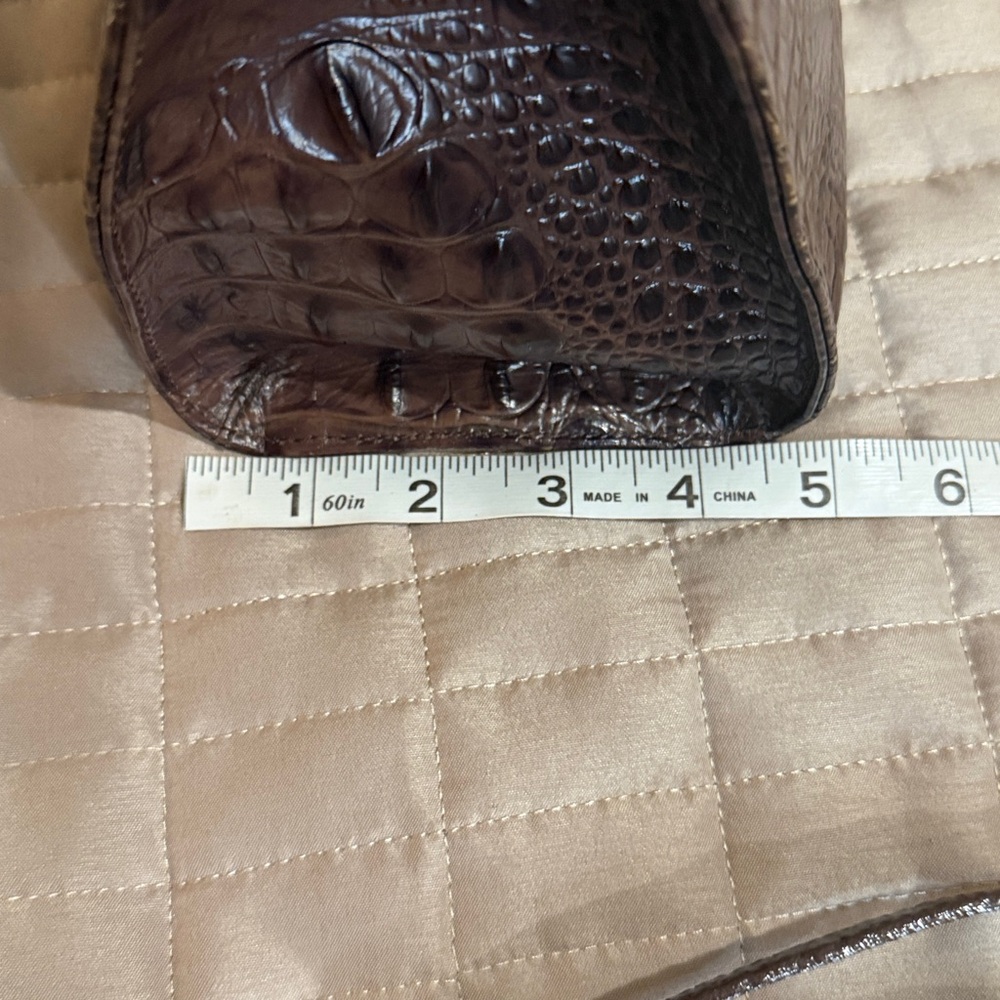 Brahmin Espresso Crocodile Embossed Handbag - Picture 16 of 17
